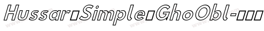 Hussar Simple GhoObl字体转换